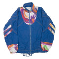 DEESSE Mens Track Jacket Blue Crazy Pattern L