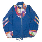 DEESSE Mens Track Jacket Blue Crazy Pattern L