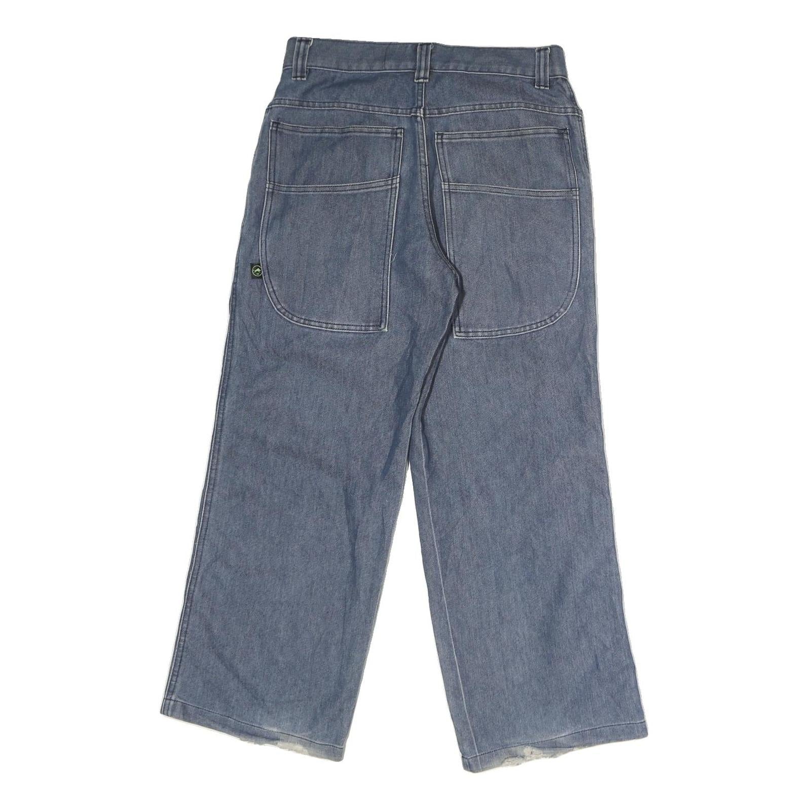 BULL CANYON Mens Regular Fit Straight Blue Denim Jeans W30 L25 Workwear Zip