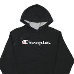 CHAMPION Mens Black Pullover Hoodie S Cotton Blend Long Sleeve Casual