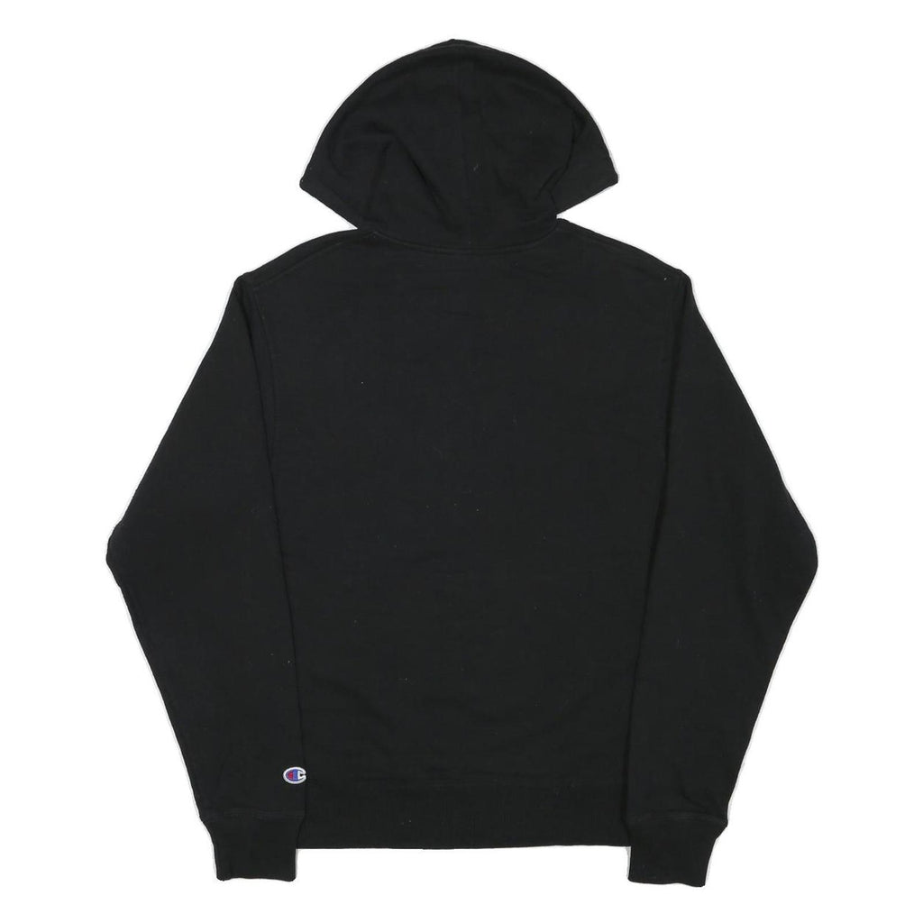 CHAMPION Mens Black Pullover Hoodie S Cotton Blend Long Sleeve Casual