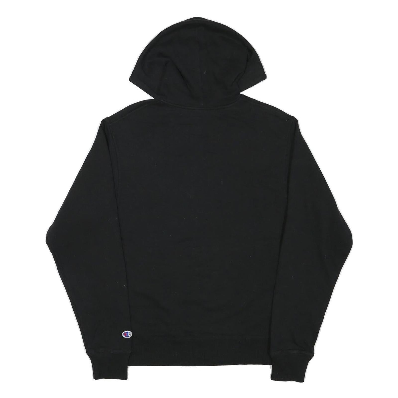 CHAMPION Mens Black Pullover Hoodie S Cotton Blend Long Sleeve Casual