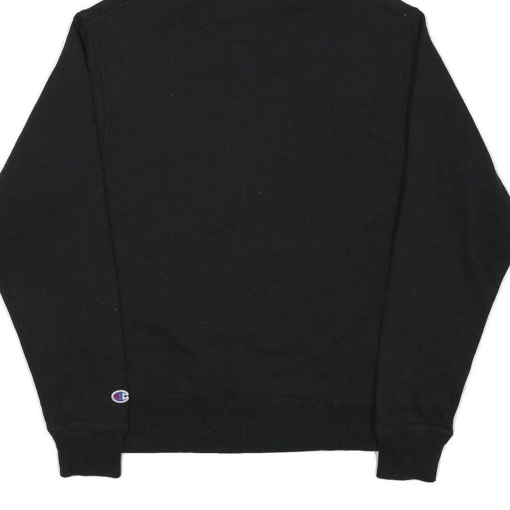 CHAMPION Mens Black Pullover Hoodie S Cotton Blend Long Sleeve Casual