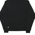 CHAMPION Mens Black Pullover Hoodie S Cotton Blend Long Sleeve Casual