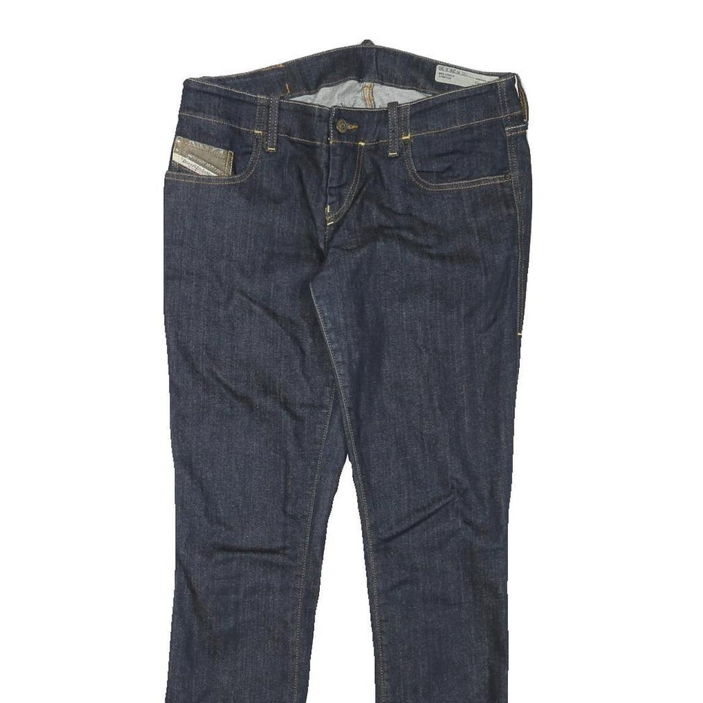DIESEL Womens Slim Blue Denim Raw Cotton Blend Jeans W31 L31 Stylish Zip Closure