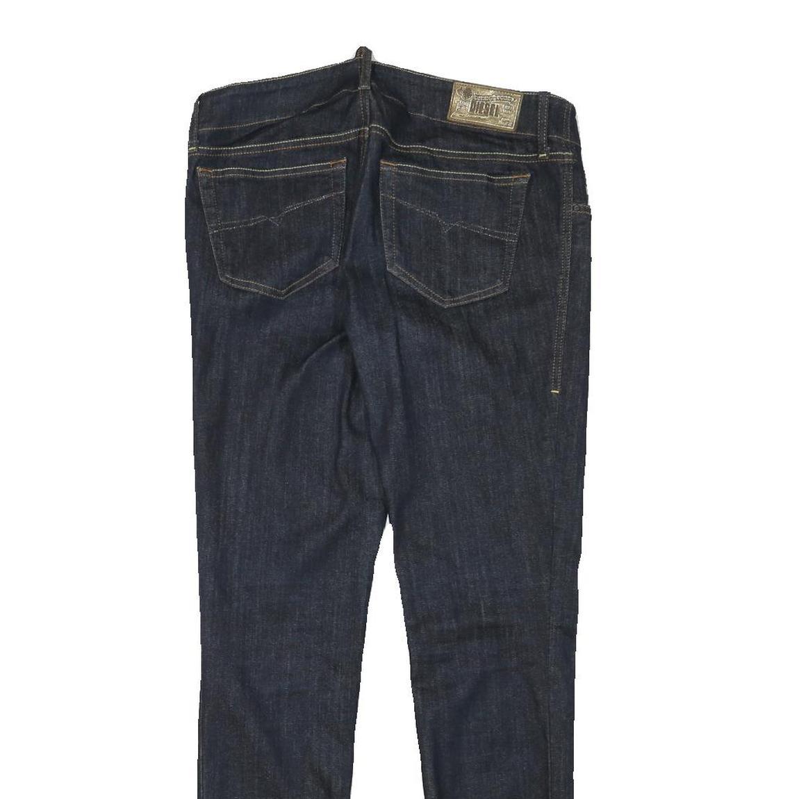 DIESEL Womens Slim Blue Denim Raw Cotton Blend Jeans W31 L31 Stylish Zip Closure