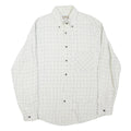 TURNPIKE Mens White & Black Checked Shirt M Cotton Blend Button-Down Collar Long