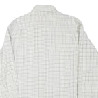 TURNPIKE Mens White & Black Checked Shirt M Cotton Blend Button-Down Collar Long