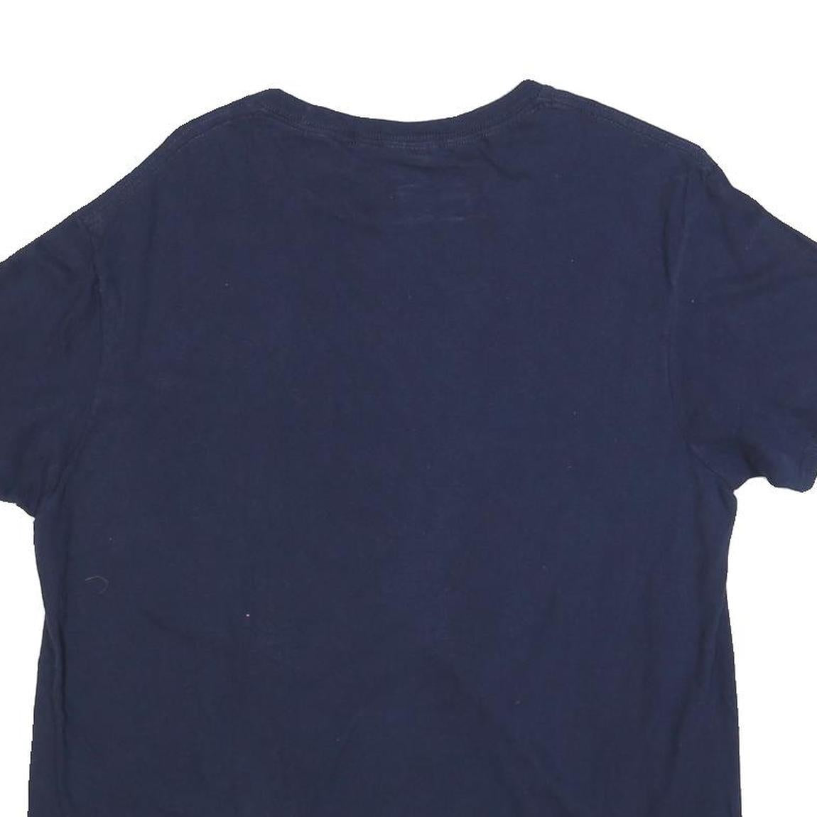 DELTA Mens Navy Blue Nevada Graphic T-Shirt L Short Sleeve Crew Neck Classic