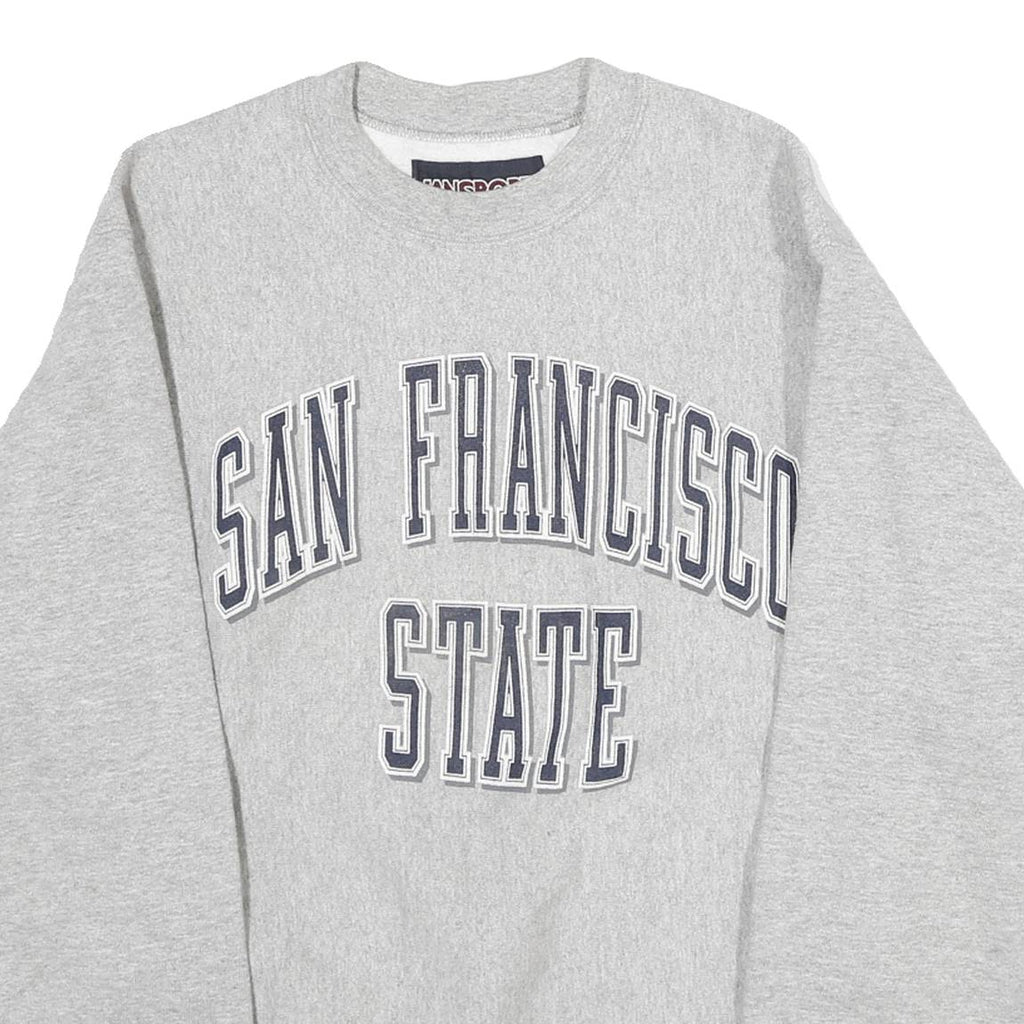 JANSPORT Mens Grey San Francisco State Crew Neck M Cotton Blend Sweatshirt
