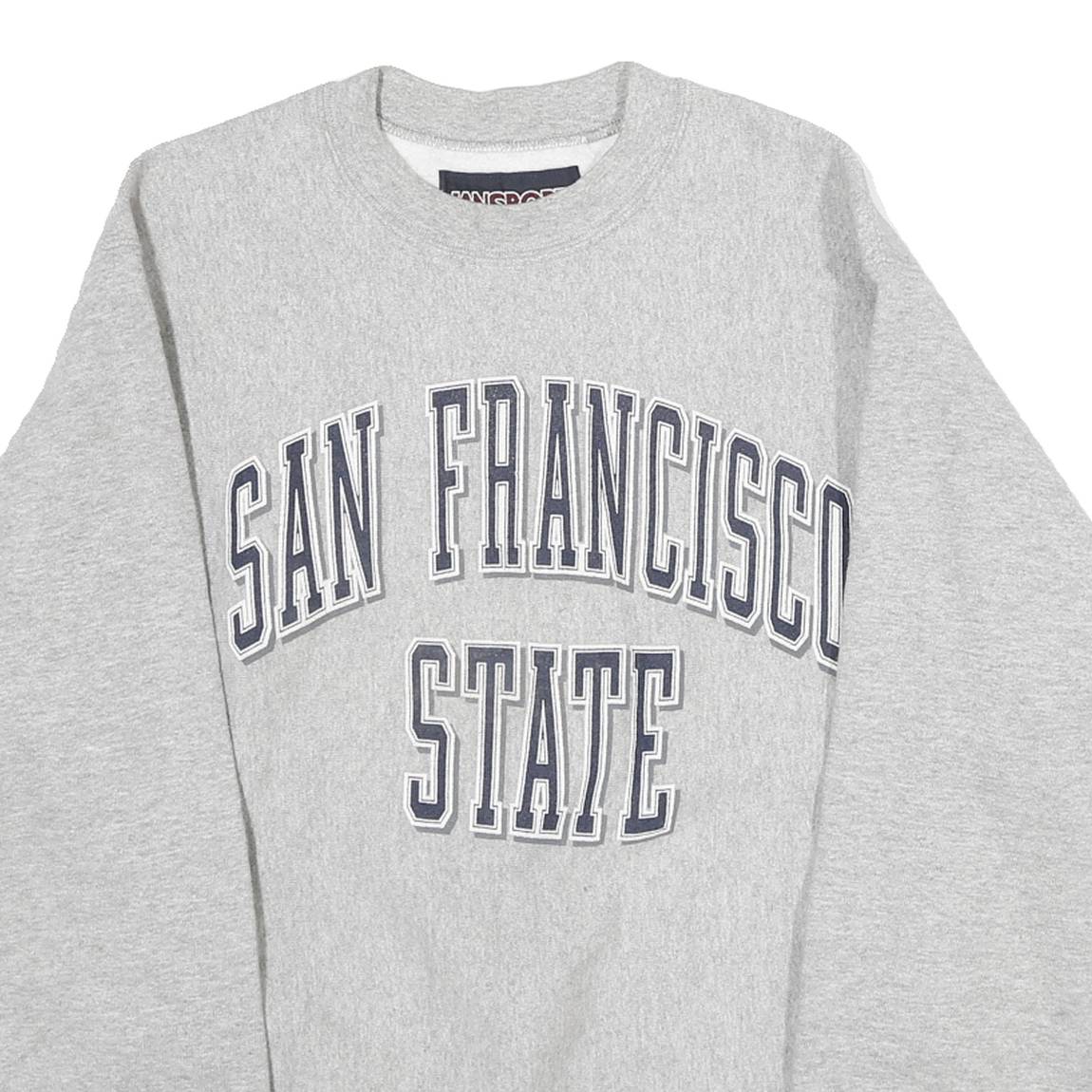 JANSPORT Mens Grey San Francisco State Crew Neck M Cotton Blend Sweatshirt