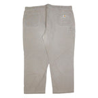 CARHARTT Mens Cotton Blend Beige Regular Straight Trousers W48 L32 Workwear