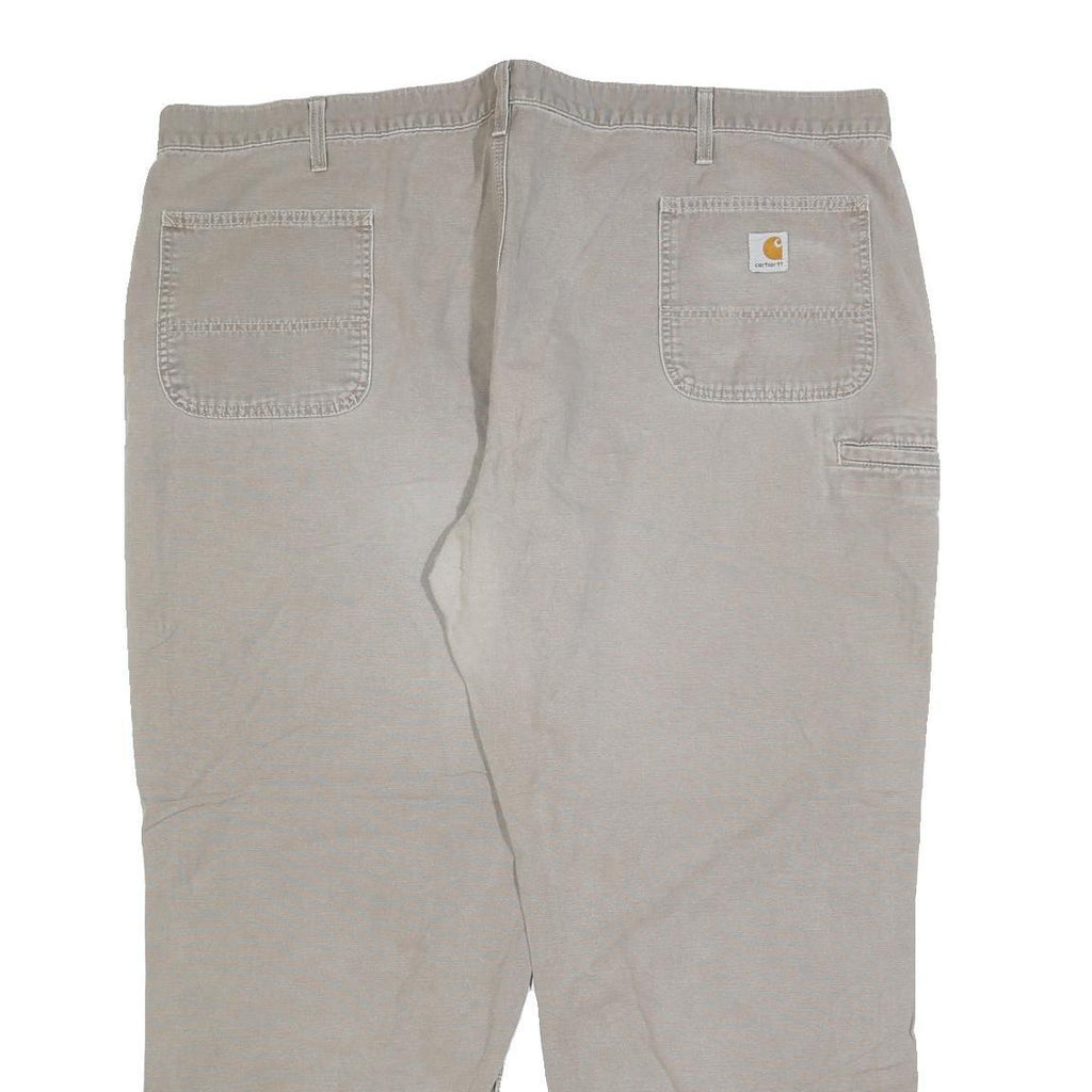 CARHARTT Mens Cotton Blend Beige Regular Straight Trousers W48 L32 Workwear