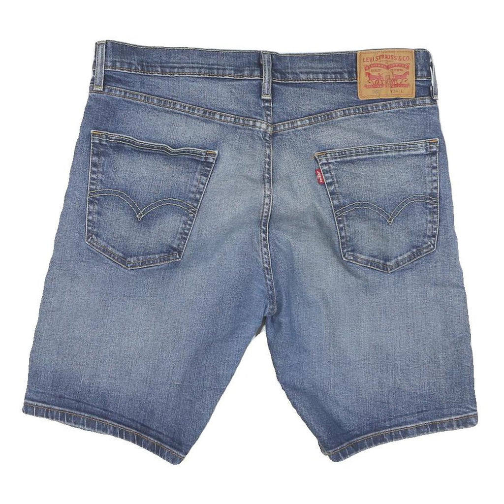 LEVI'S Womens Denim Blue Casual Shorts L W34 Classic Fit Cotton Blend