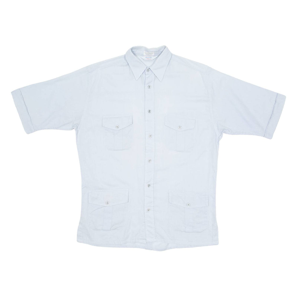 RESISTO FLASH Mens Plain Shirt Blue S