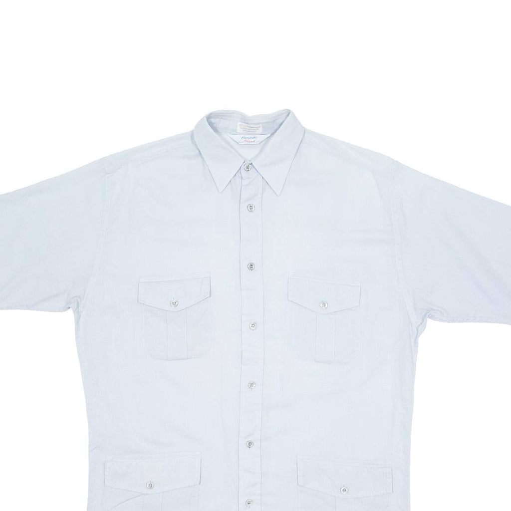 RESISTO FLASH Mens Plain Shirt Blue S