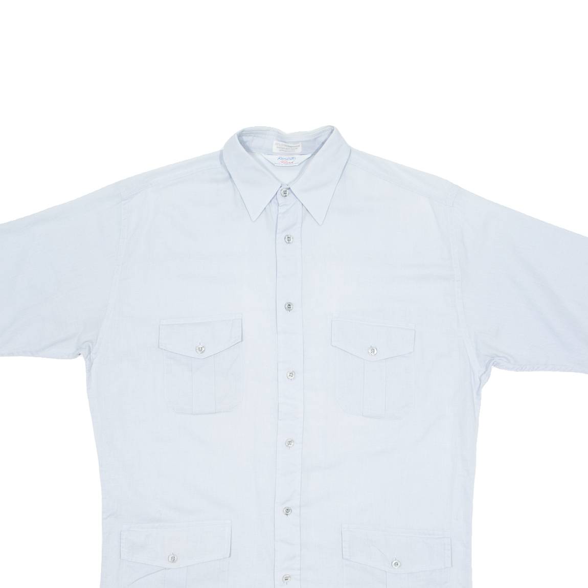 RESISTO FLASH Mens Plain Shirt Blue S