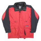 ESQUIRE Mens Red & Black Outdoor Active Zip Jacket M Polyester Blend Plain