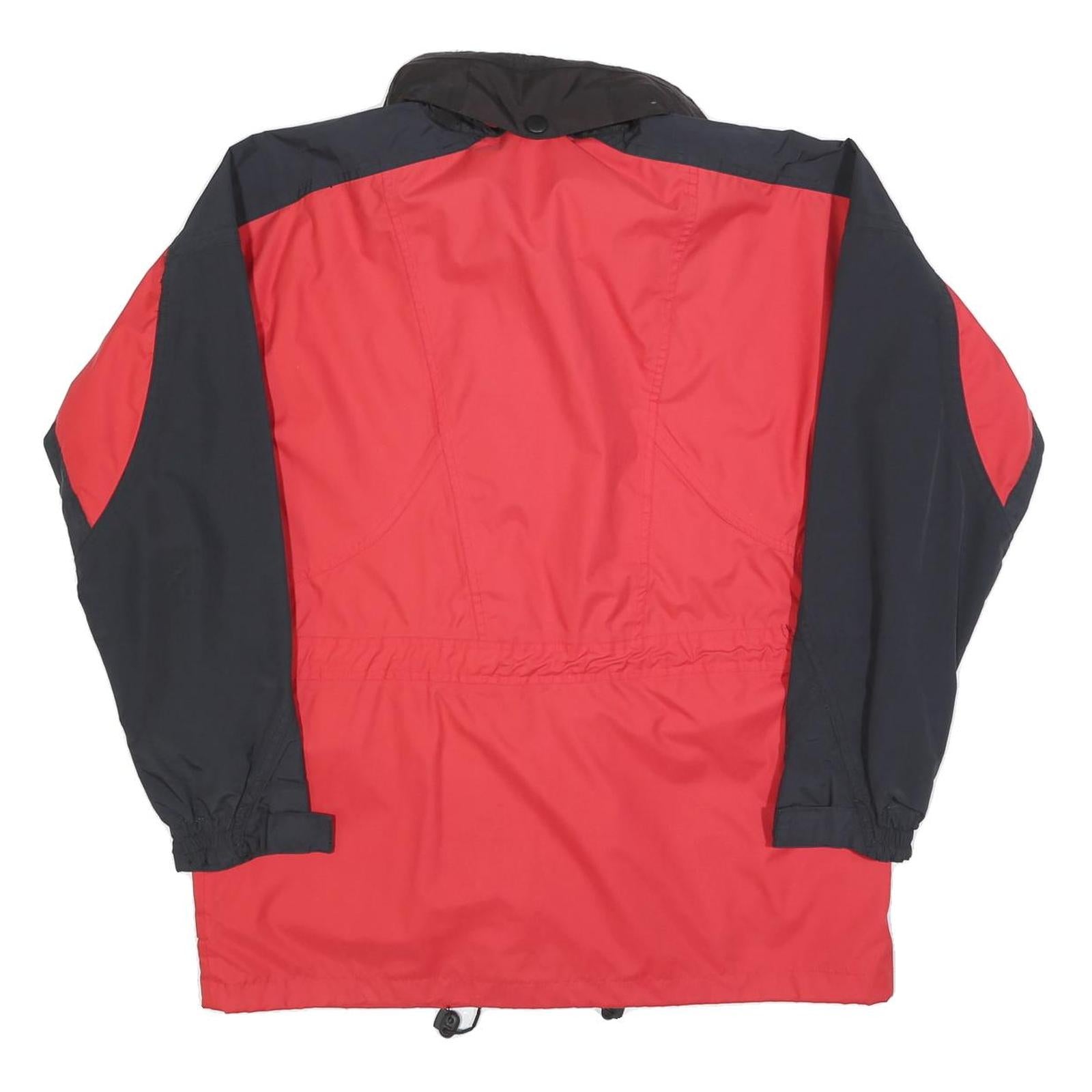ESQUIRE Mens Red & Black Outdoor Active Zip Jacket M Polyester Blend Plain