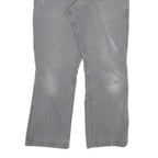 CARHARTT Mens Cotton Blend Grey Relaxed Straight Trousers W32 L28 Workwear Zip