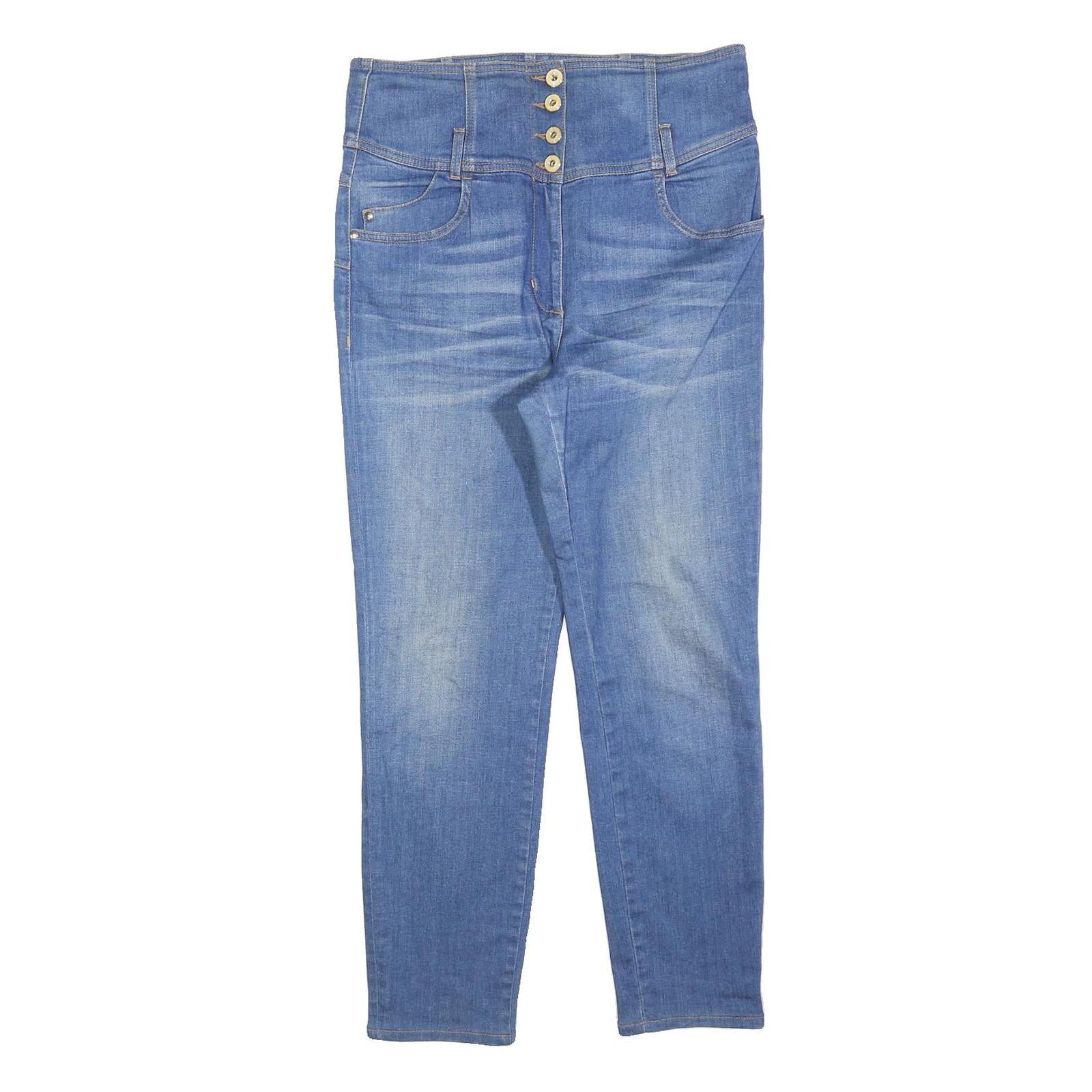 LUISA SPAGNOLI Womens Jeans Blue Slim Skinny Denim Light W30 L27 High Waist