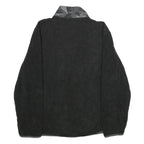 REEBOK Mens Black Plain Jacket M Polyester Zip Pocket Casual Activewear