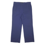 ESCADA Womens Wool Blue Loose Straight Leg Trousers W36 L30 Office Smart