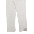 TRUE RELIGION Womens Woven Cotton Blend White Regular Fit Straight Leg Trousers
