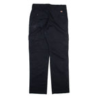DICKIES Cargo Mens Trousers Black Regular Straight W30 L32