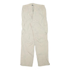 Womens Beige Polyester Blend Regular Fit Straight Trousers W29 L31 Casual