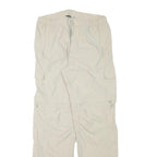 Womens Beige Polyester Blend Regular Fit Straight Trousers W29 L31 Casual