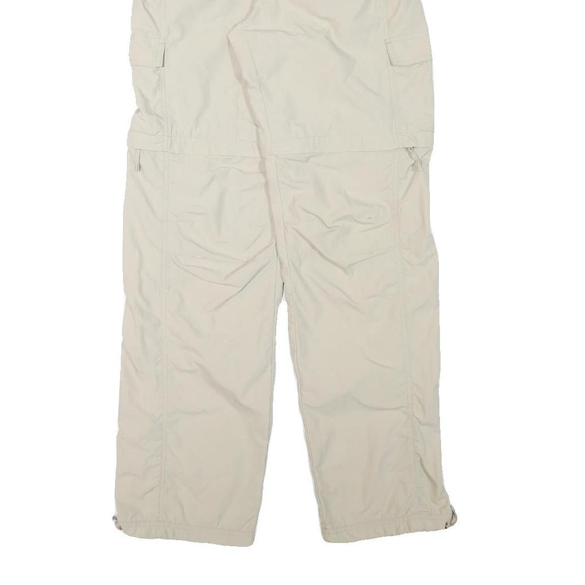 Womens Beige Polyester Blend Regular Fit Straight Trousers W29 L31 Casual