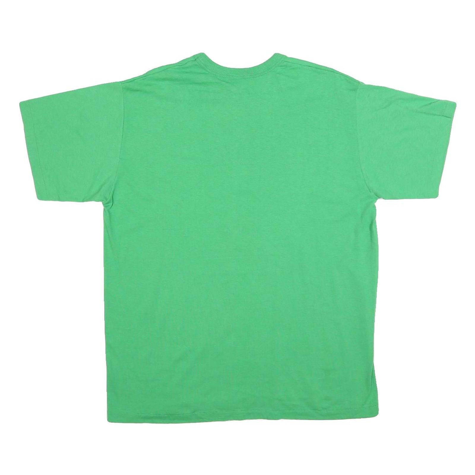 PLAINS Mens Green XL Graphic T-Shirt Short Sleeve Crew Neck Cotton Blend
