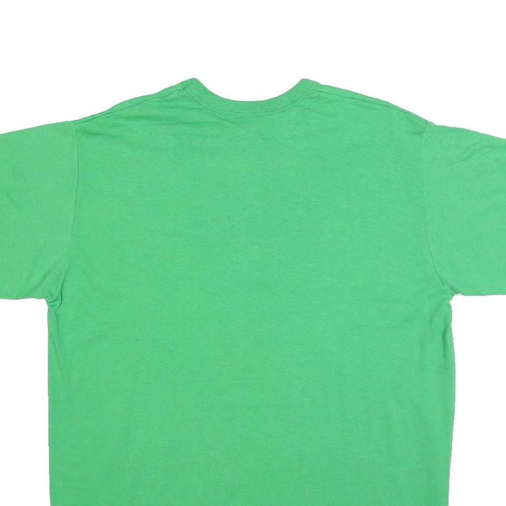 PLAINS Mens Green XL Graphic T-Shirt Short Sleeve Crew Neck Cotton Blend