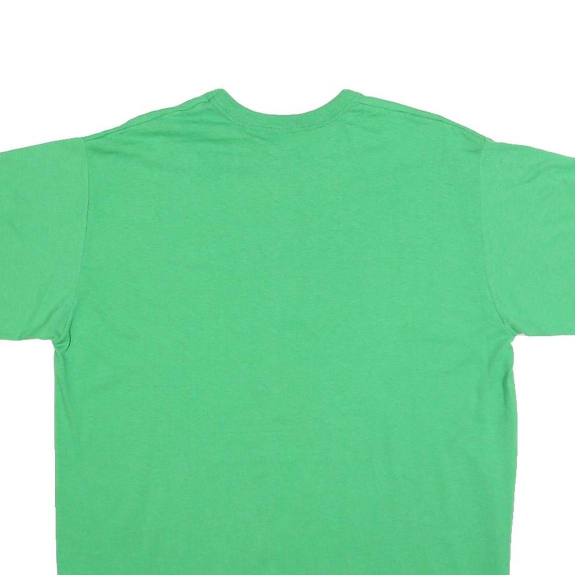 PLAINS Mens Green XL Graphic T-Shirt Short Sleeve Crew Neck Cotton Blend