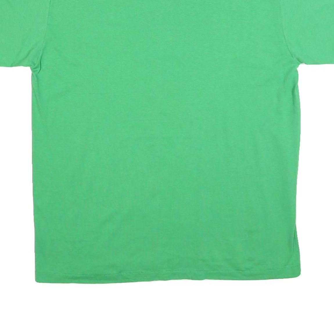 PLAINS Mens Green XL Graphic T-Shirt Short Sleeve Crew Neck Cotton Blend