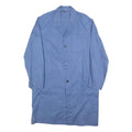 Mens Blue Cotton Classic Button Closure Jacket L Plain Long Sleeve Workwear
