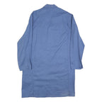 Mens Blue Cotton Classic Button Closure Jacket L Plain Long Sleeve Workwear