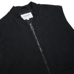 CARHARTT WIP Classic Vest Mens Black Cotton Blend Zip Jacket L Plain Workwear