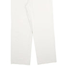 CASLON Womens Cotton Blend White Regular Straight Trousers W30 L31 Casual