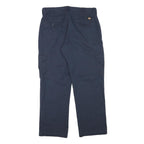 DICKIES Mens Cotton Blend Navy Regular Straight Trousers W32 L28 Workwear Cargo