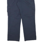 DICKIES Mens Cotton Blend Navy Regular Straight Trousers W32 L28 Workwear Cargo