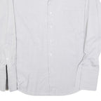 PAUL SMITH Mens White Patterned Cotton Blend Shirt M Formal Long Sleeve Button