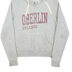 A Womens Grey Oberlin College Pullover Hoodie S Cotton Blend Casual