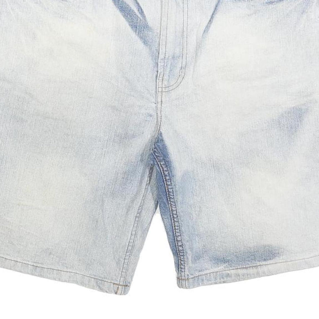 TWEED RIVER Mens Denim Light Blue Cotton Blend Casual Shorts L W36 Relaxed Fit