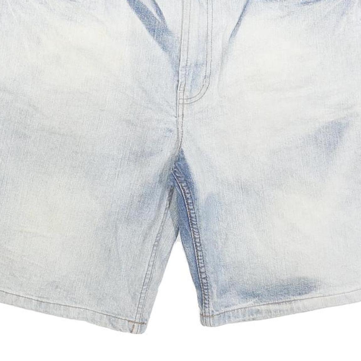 TWEED RIVER Mens Denim Light Blue Cotton Blend Casual Shorts L W36 Relaxed Fit