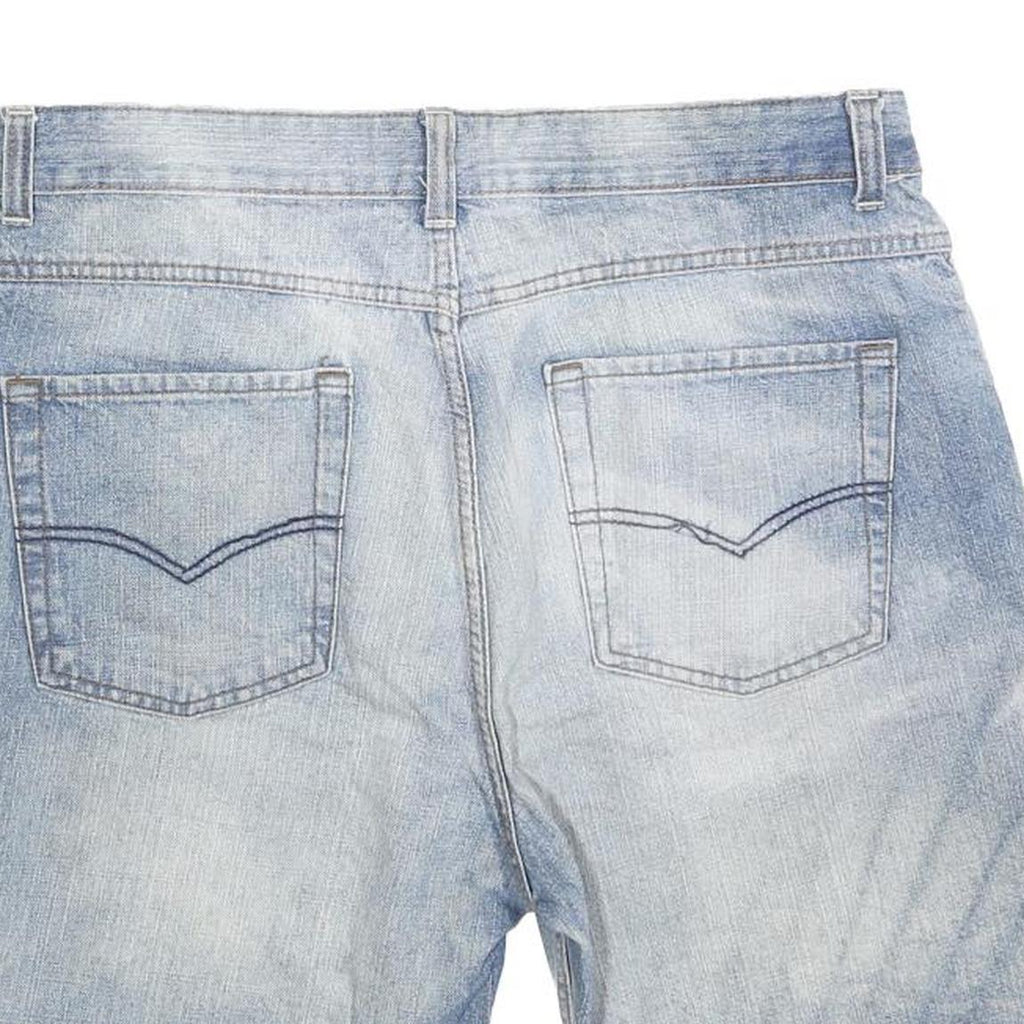 TWEED RIVER Mens Denim Light Blue Cotton Blend Casual Shorts L W36 Relaxed Fit