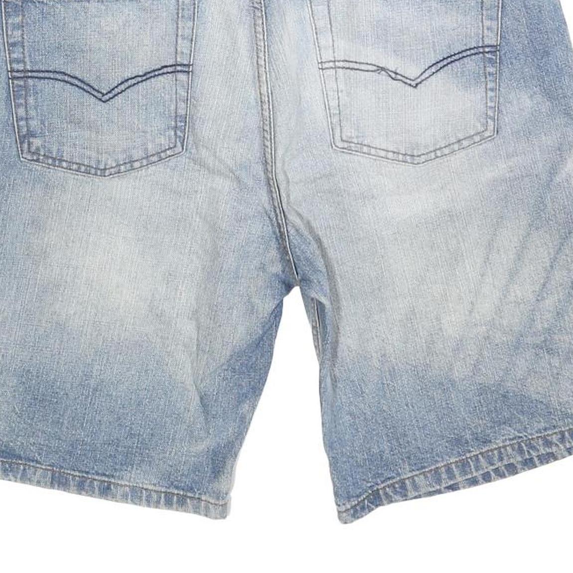 TWEED RIVER Mens Denim Light Blue Cotton Blend Casual Shorts L W36 Relaxed Fit