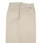 CHAPS Mens Cotton Blend Beige Regular Fit Straight Leg Trousers W38 L30 Casual