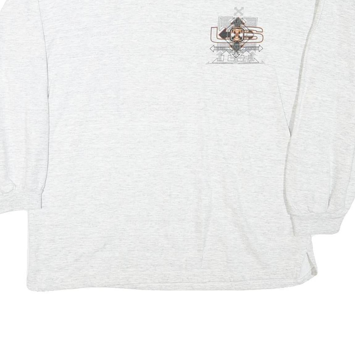 UNITED SURPLUS Mens Grey Cotton Blend Crew Neck M Graphic Print Sweatshirt